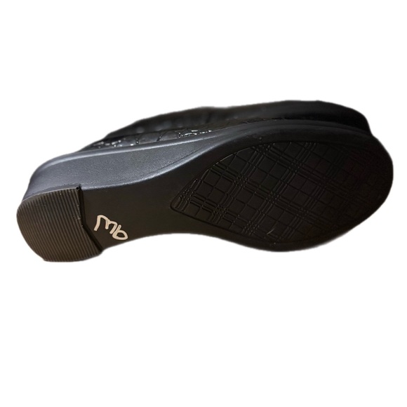 Easy Street Purpose Loafer Black Croc Embossed Slip-On Block Heel Office 8.5M - Picture 12 of 13